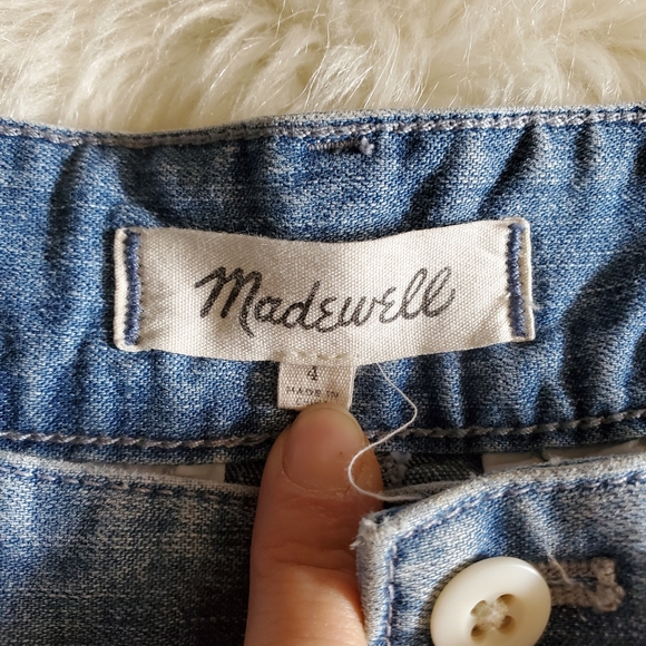 Madewell Pleated Taper Wide Leg Jeans Size 4 - Picture 6 of 11